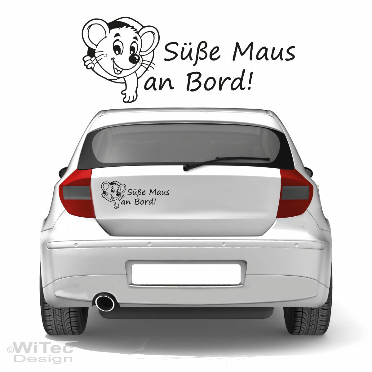 Auto Aufkleber Sticker Autoaufkleber Süße Maus An Bord