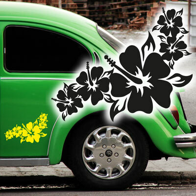 HIBISCUS Blumenranke 2x Aufkleber Auto Sticker vw opel smart, 10,99 €